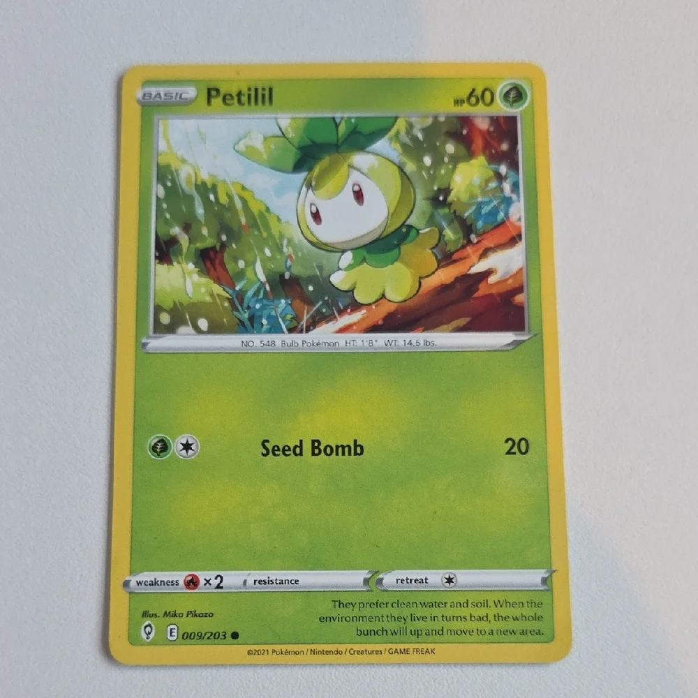 Pokemon Petilil And Lilligant Card